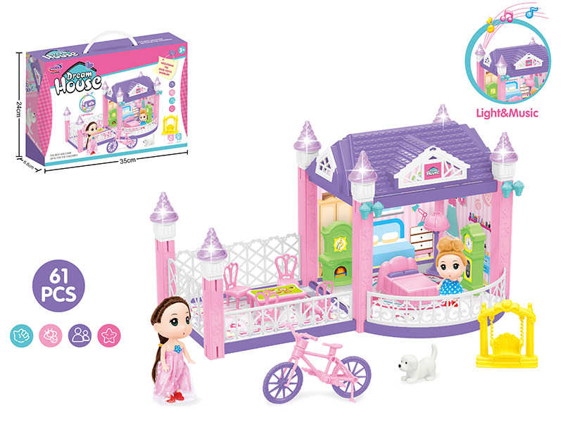 DIY Scene Villa(With Lights And Music)61pcs