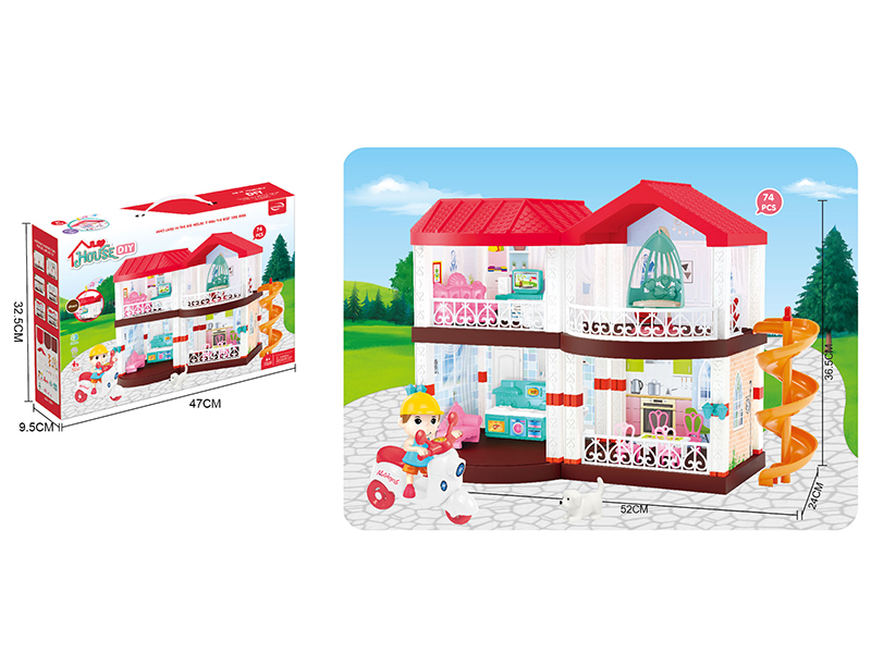 DIY Scene Villa With Music 74pcs
