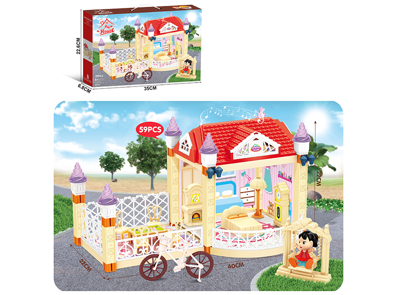 DIY Scene Villa With Music 59pcs