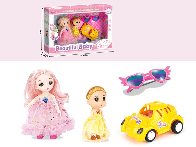Doll With Car And Glasses