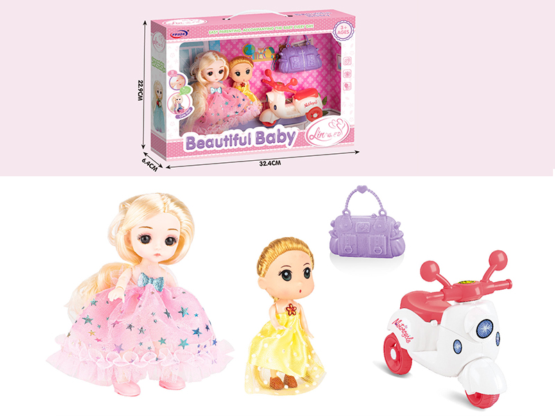 Doll With Cartoon Motorcycle