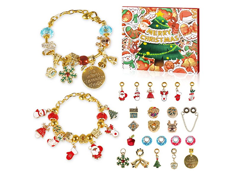 Golden Christmas Theme DIY Bracelet Set 24pcs