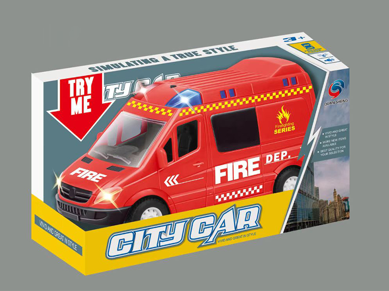Friction Mini Fire Engine With Sound And Light