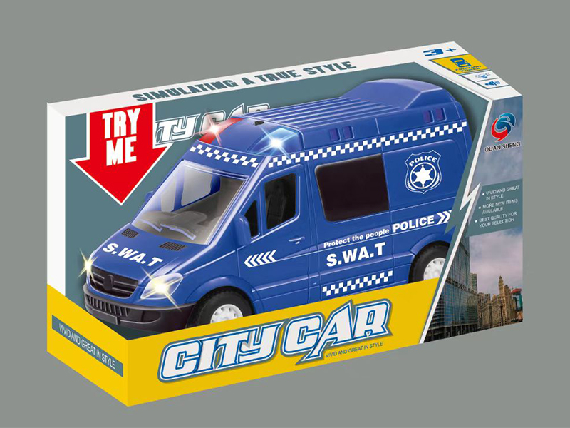 Friction Mini Police Car With Sound And Light