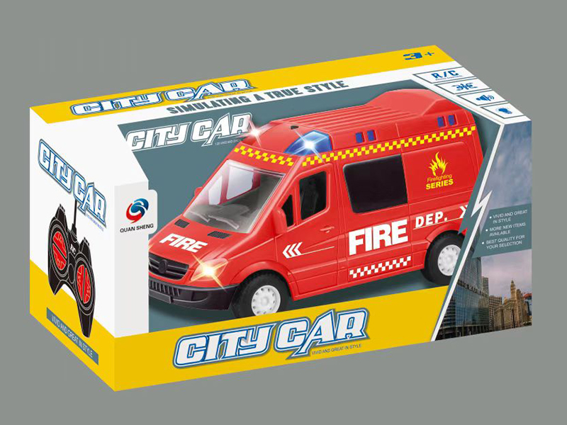 4Ch R/C Mini Fire Engine With Sound And Light