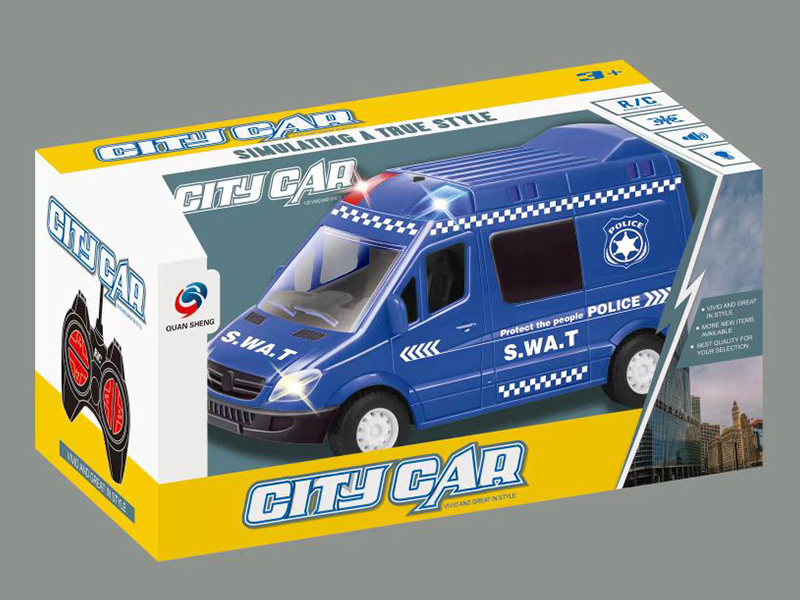 4Ch R/C Mini Police Car With Sound And Light