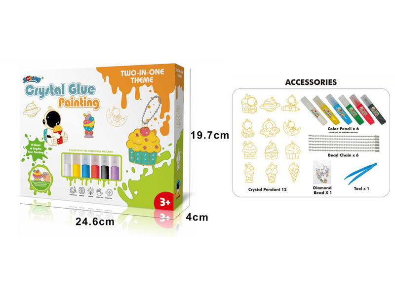 DIY Crystal Colored Glue - Dessert/Astronaut