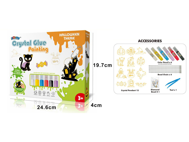 DIY Crystal Colored Glue - Halloween