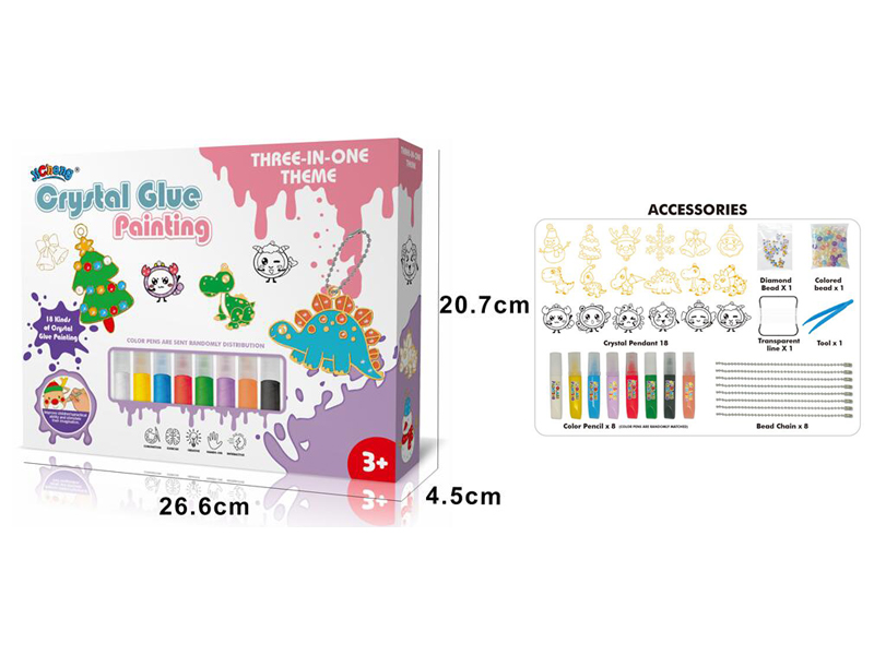 DIY Crystal Colored Glue - Christmas/Constellations/Dinosaurs