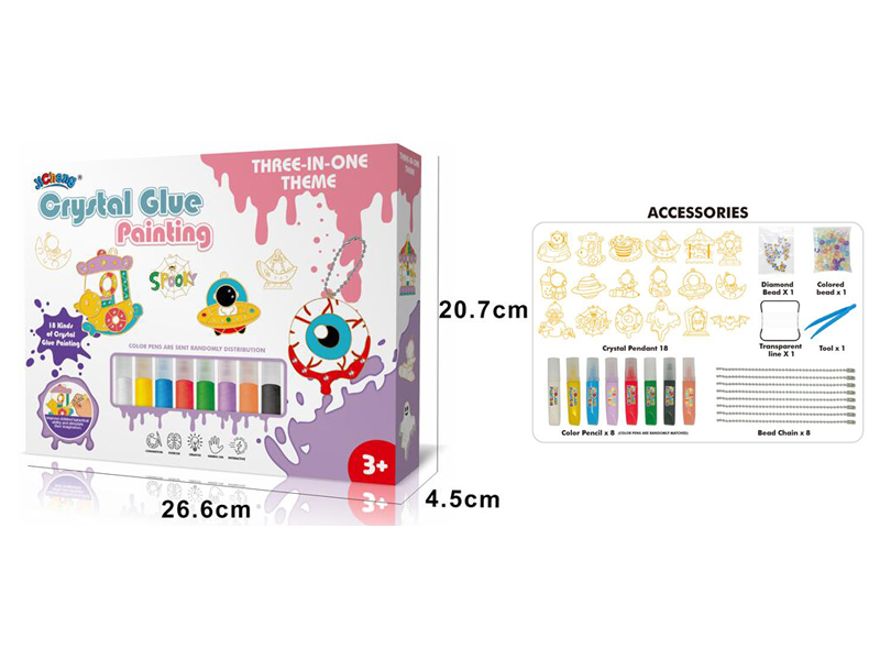 DIY Crystal Colored Glue - Amusement Park/Astronaut/Halloween