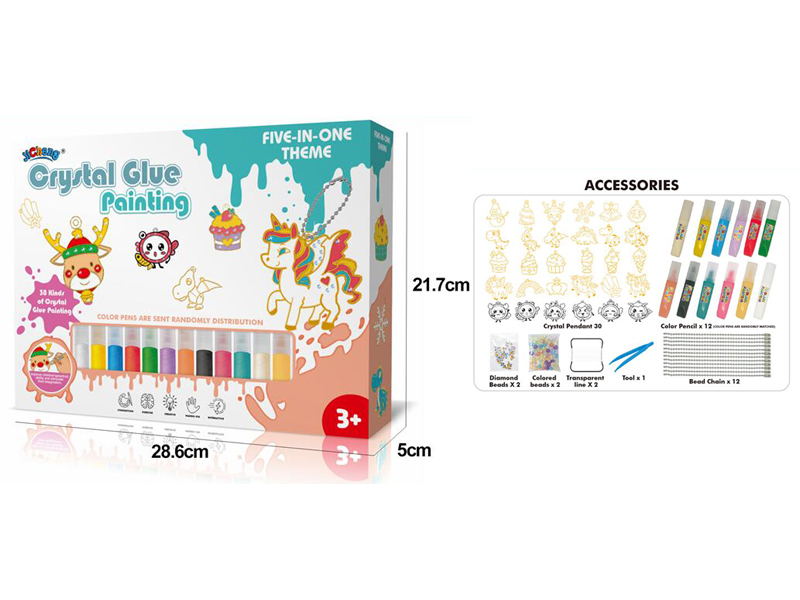 DIY Crystal Colored Glue - Christmas/Zodiac/Dinosaur/Unicorn/Dessert