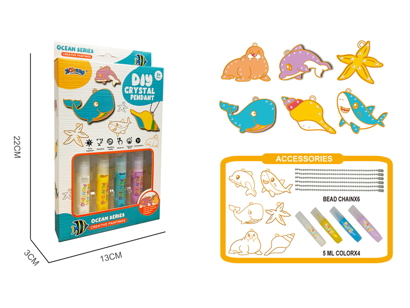 DIY Crystal Colored Glue - Ocean