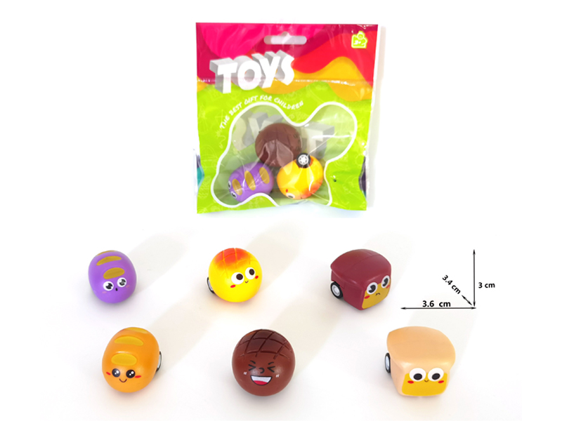 Pull Back Cartoon Bread Toast Truck