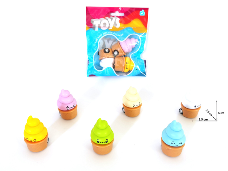 Pull Back Cartoon Ice Cream Car