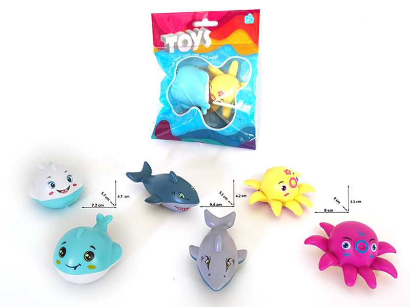 Cartoon Pull Back Shark Octopus Whale Car