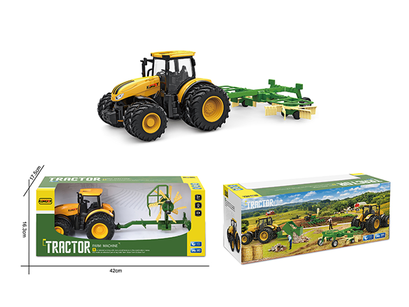 Friction Farmer'S Grass Raking Car