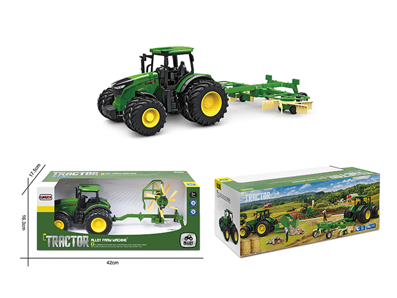 Slide Alloy Farmer'S Grass Raking Car