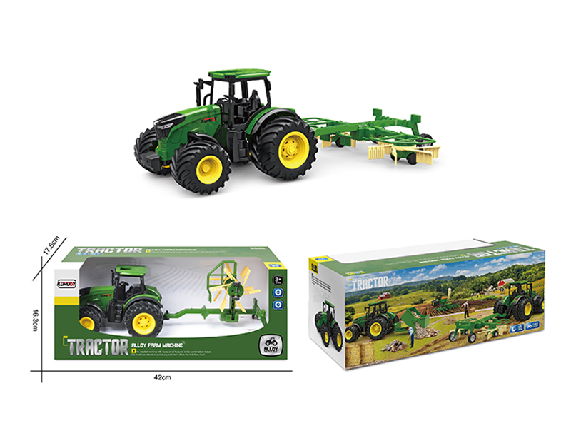 Slide Alloy Farmer'S Grass Raking Car