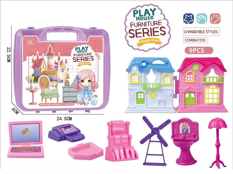 Villa Furniture Toys Suitcase(9PCS)