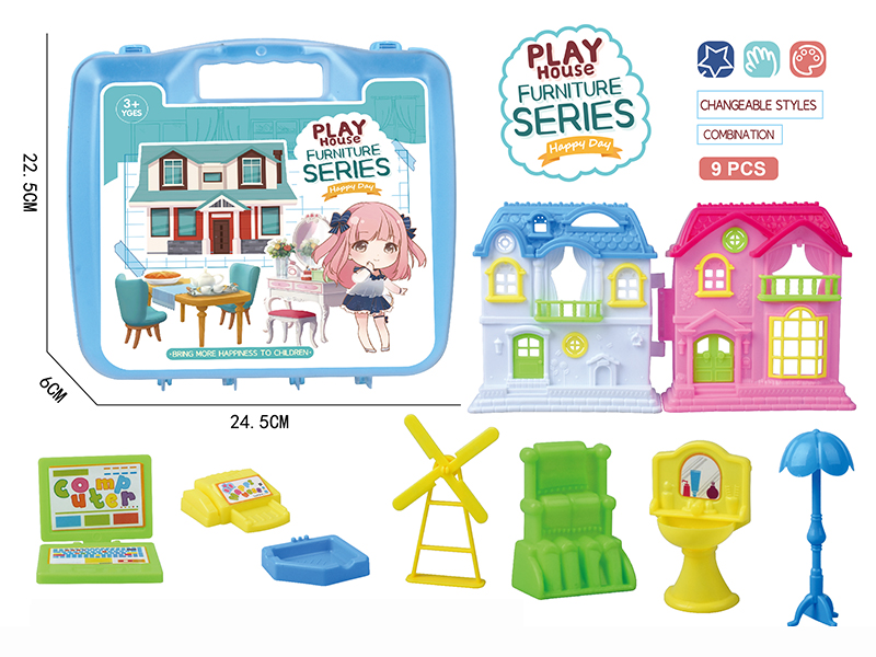 Villa Furniture Toys Suitcase(9PCS)