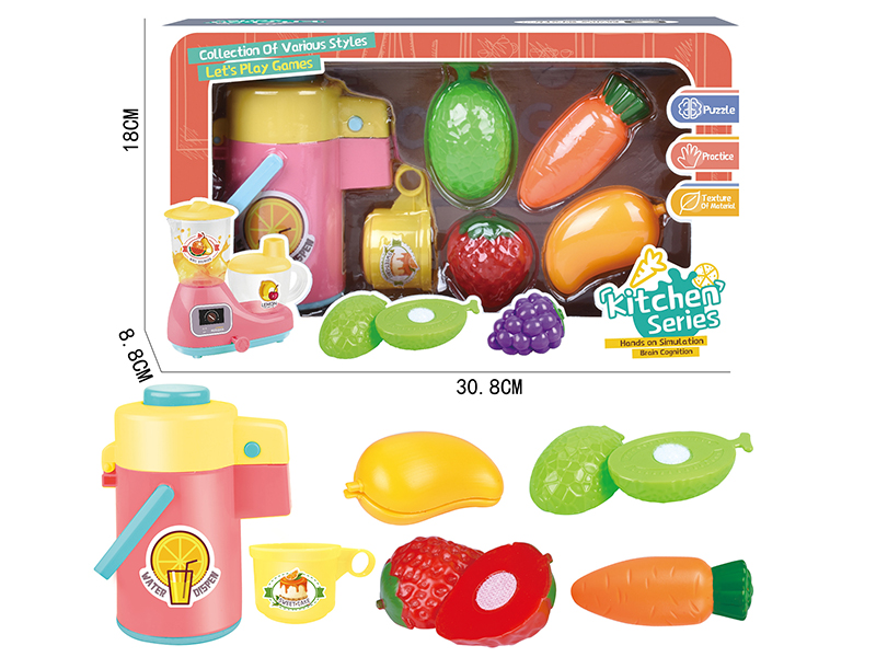 Thermos Bottle + Cuttable Fruit Toy