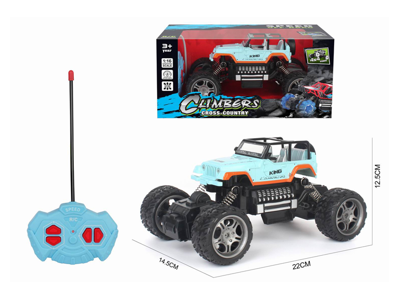 1:16 4CH R/C Climbing Wrangler Military Vehicle