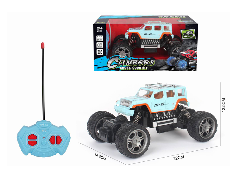 1:16 4CH R/C Climbing Wrangler Military Vehicle