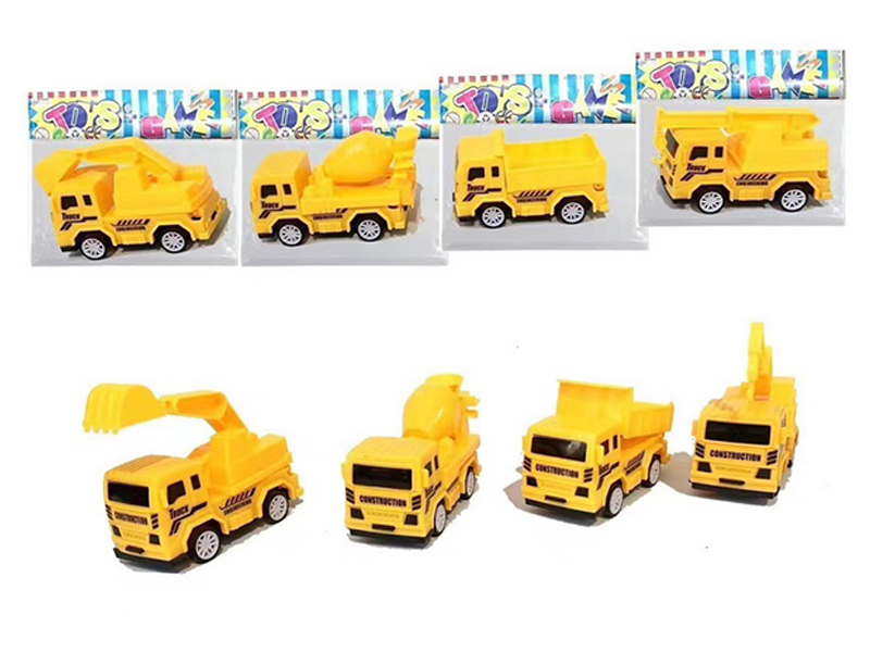 1PCS Pull Back Engineering Vehicle