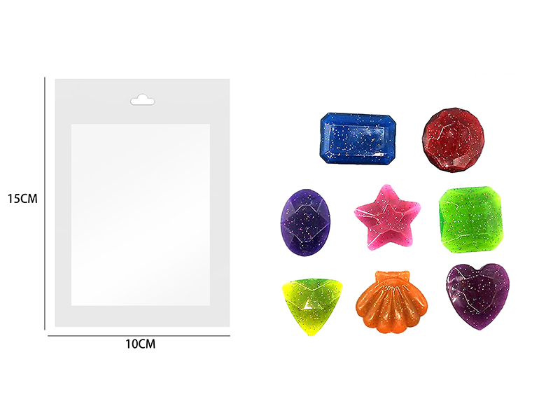 Diving Toys Large Colorful Gemstone(PVC) 8pcs