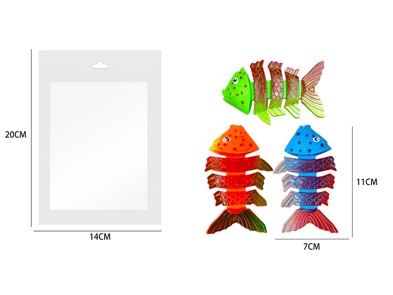 Diving Toys Colorful Fishbone 3pcs