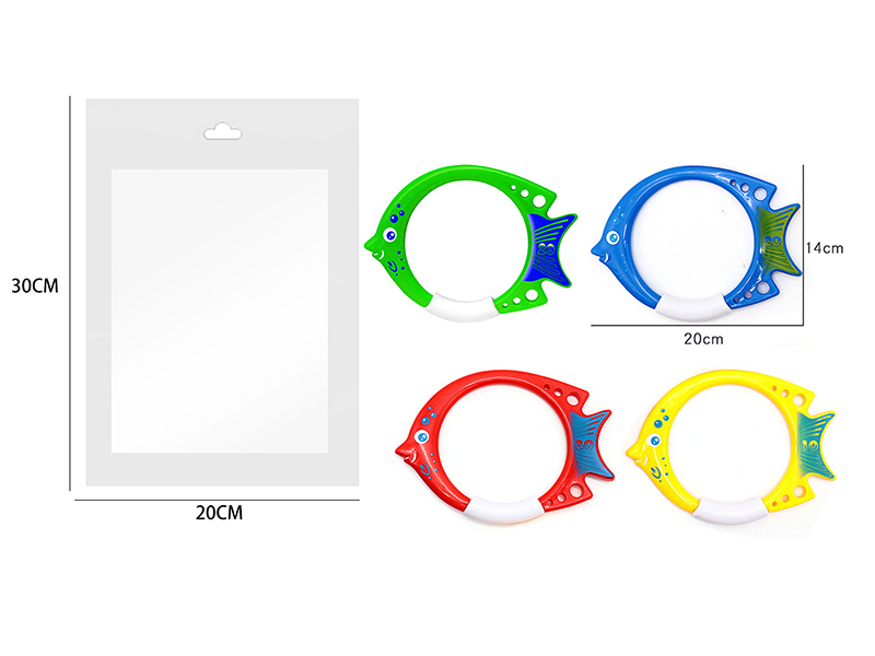 Large Fish Rings Diving Toys 4pcs