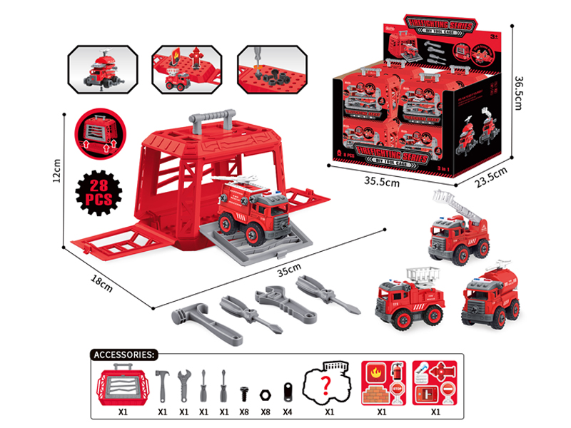 Disassembly Fire Truck Storage Cage8PCS