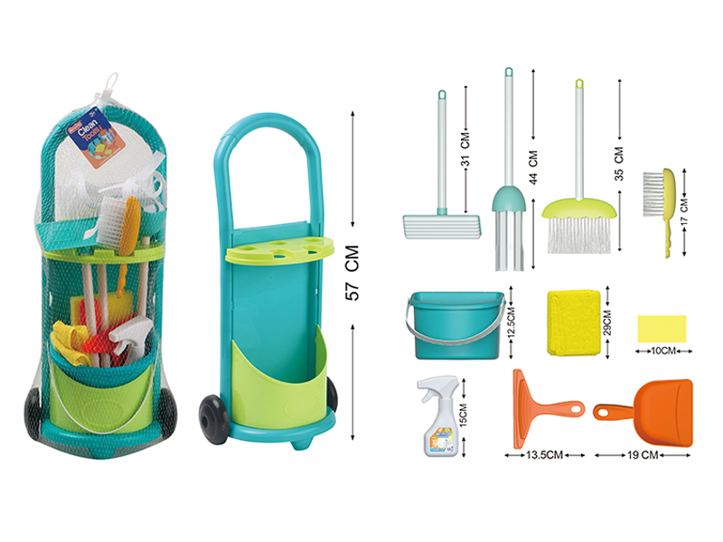 Cleaning Tool Cart Toy Set
