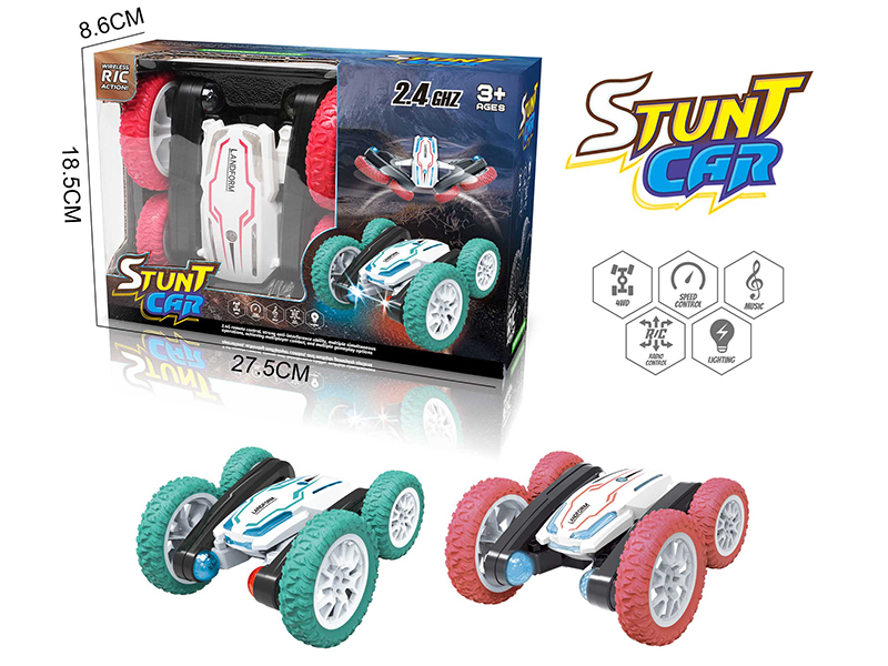Remote Control Rotating Stunt Car(Lights And Music)