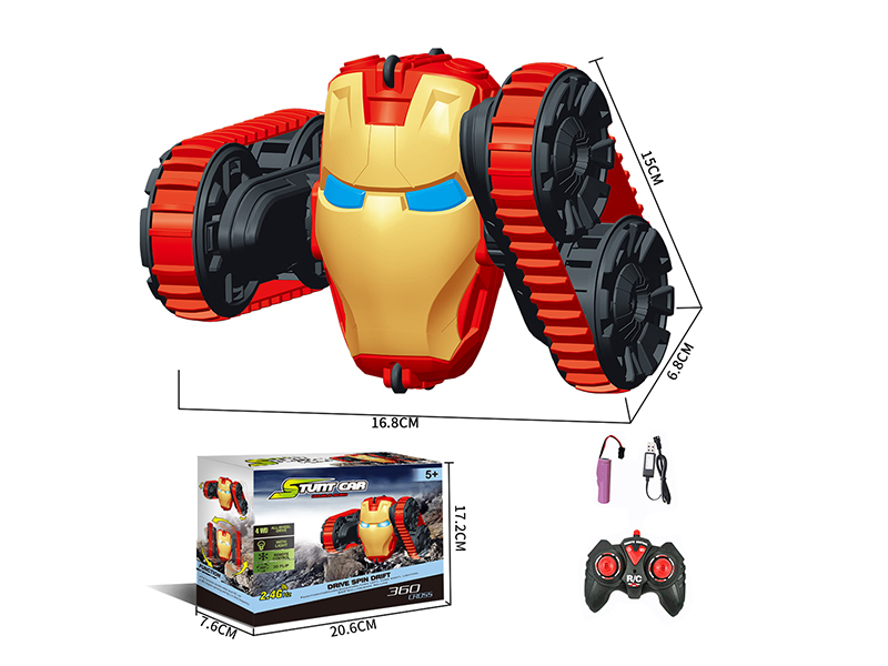 Remote Control Transformers Apron Wheel Stunt Car (With Lights,No Music)Red