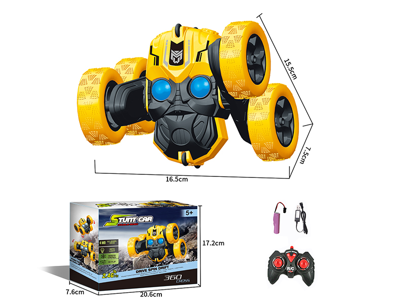 Remote Control Transformers Stunt Car (With Lights,No Music)Yellow