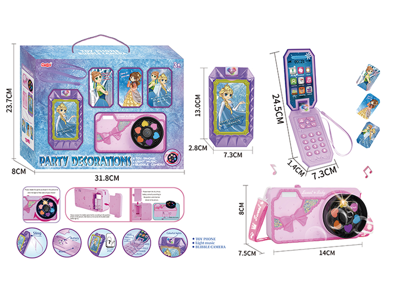 Ice And Snow Bubble Camera Phone With Light Music