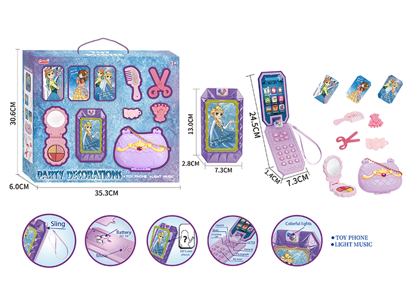 Ice And Snow Jewelry Phone With Light Music