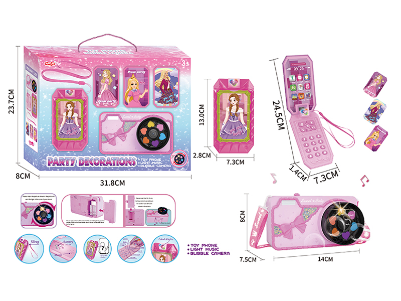 Doll Bubble Camera Phone With Light Music