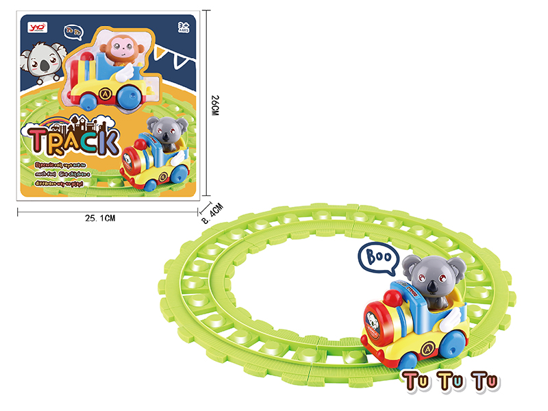 Cartoon Monkey Rail Car