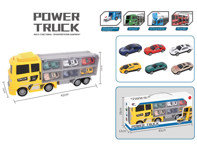 Slide Storage Engineering Container Car(With Slide Alloy Cars)