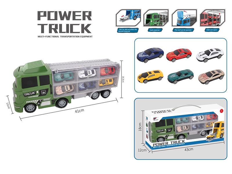 Slide Storage Military Container Car(With Slide Alloy Cars)