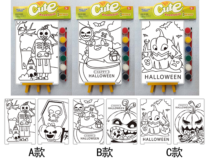 DIY Color Filling Drawing Board(Halloween Pattern)