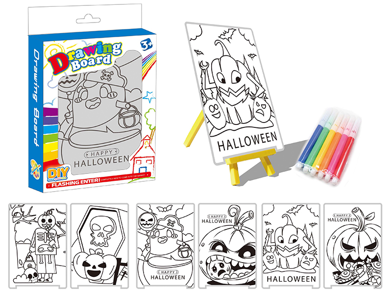 DIY Color Filling Drawing Board(Halloween Pattern)