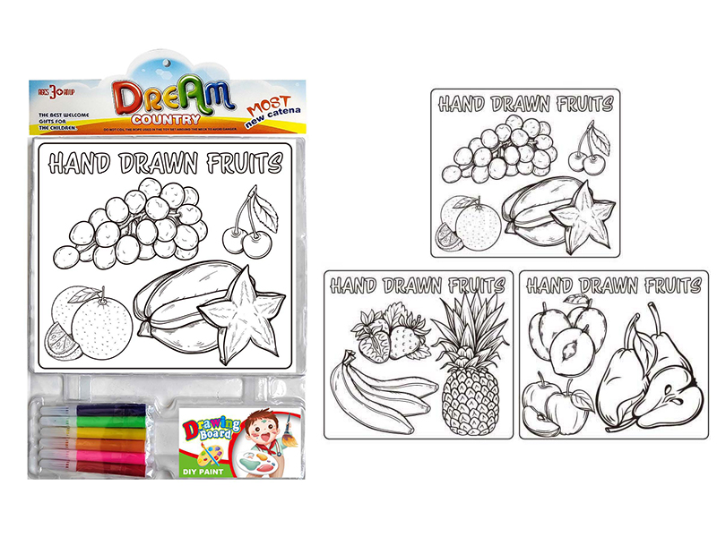DIY Coloured Drawing Toys(Fruits Pattern)