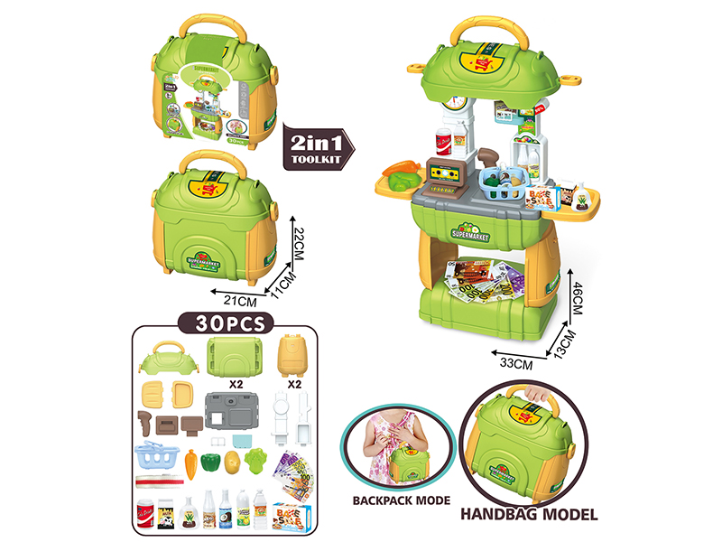 Small Supermarket Play House Toys Storage Shoulder Bag 30pcs