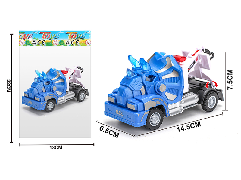 1:64 Pull Back Triceratops Transport Trailer