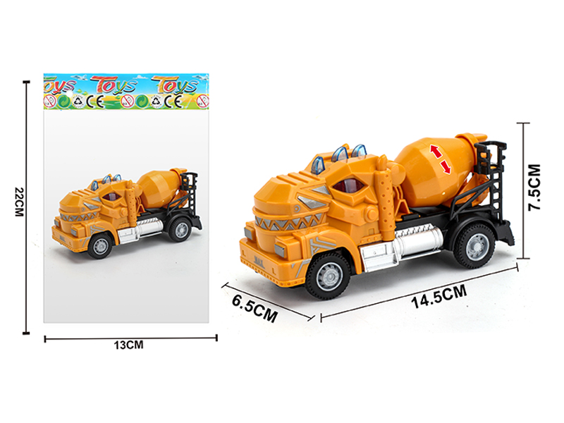 1:64 Pull Back Tyrannosaurus Rex Mixing Engineering Truck