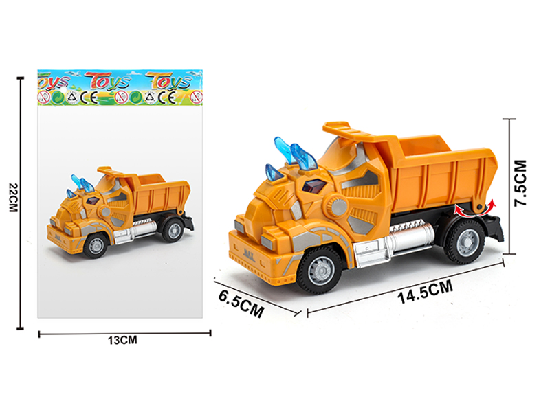 1:64 Pull Back Triceratops Engineering Mining Truck