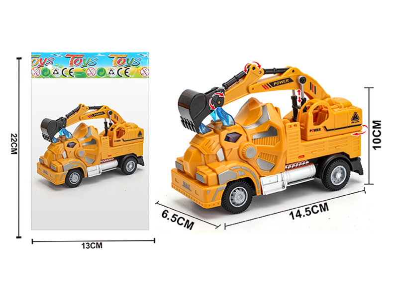 1:64 Pull Back Triceratops Engineering Excavator